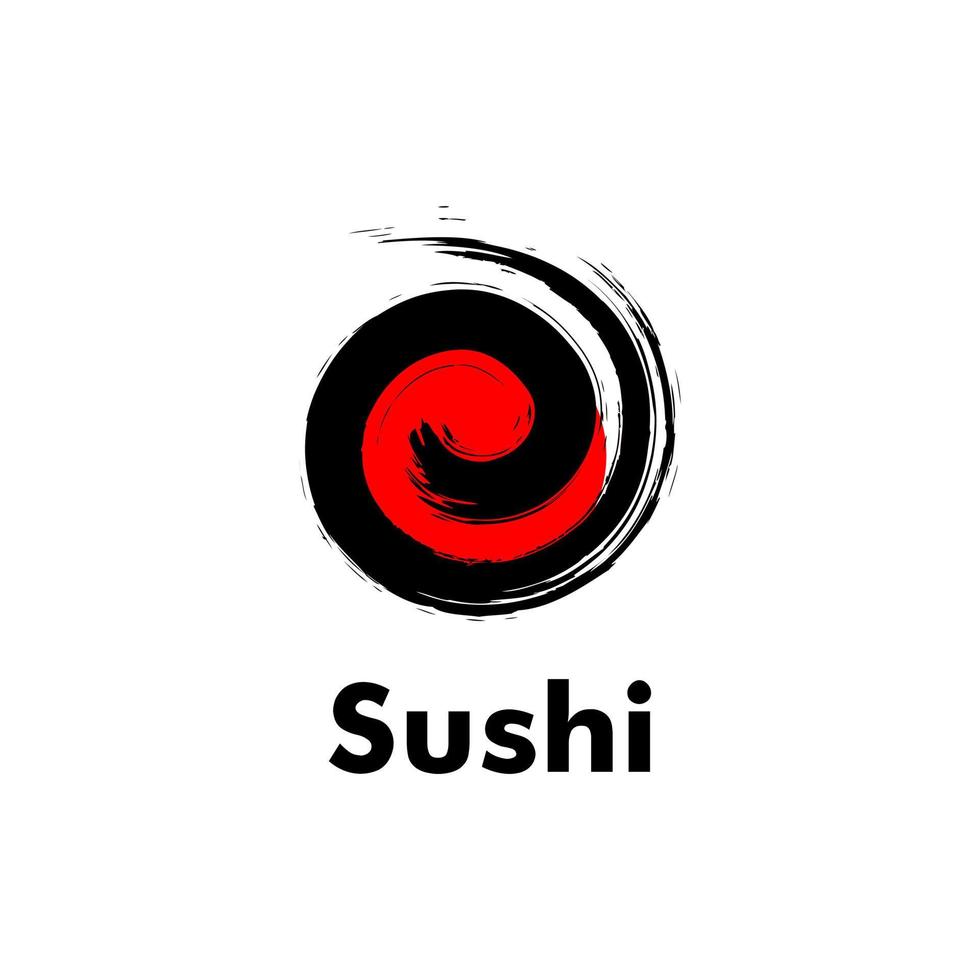 ispirazione per il design del logo sushi, elemento di design per logo, poster, carta, banner, emblema, maglietta. illustrazione vettoriale