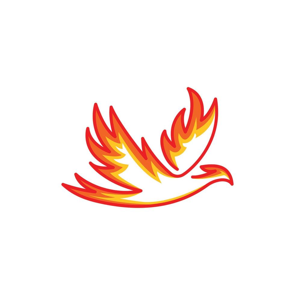 uccello fenice. modello icona logo vettoriale