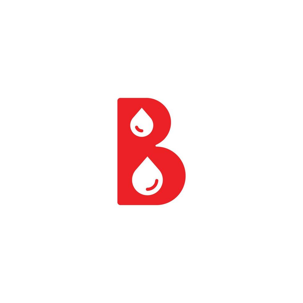lettera iniziale b per sangue. modello icona logo vettoriale