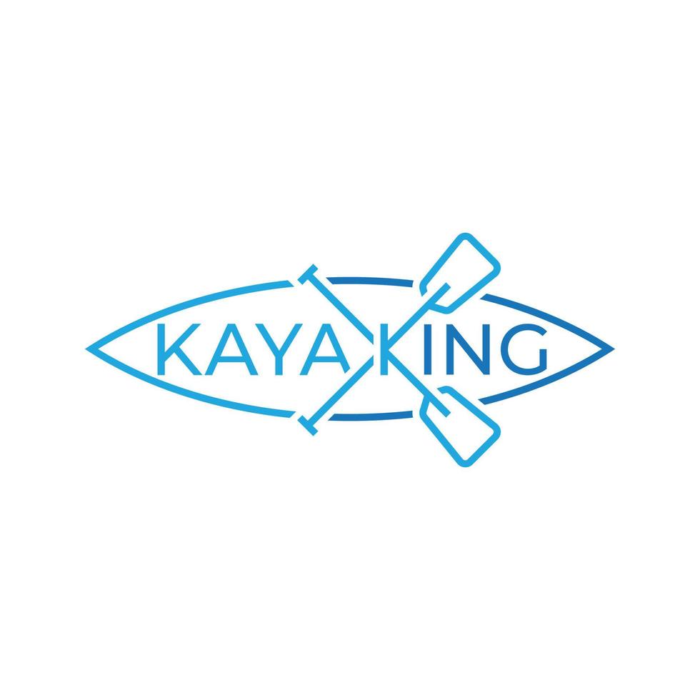 sport acquatici, kayak, kayak. modello di icona vettoriale