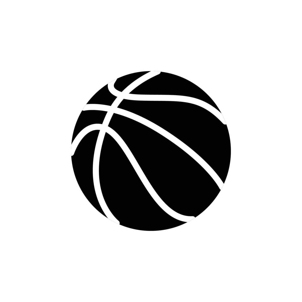 sagoma di basket. elemento di design icona in bianco e nero su sfondo bianco isolato vettore