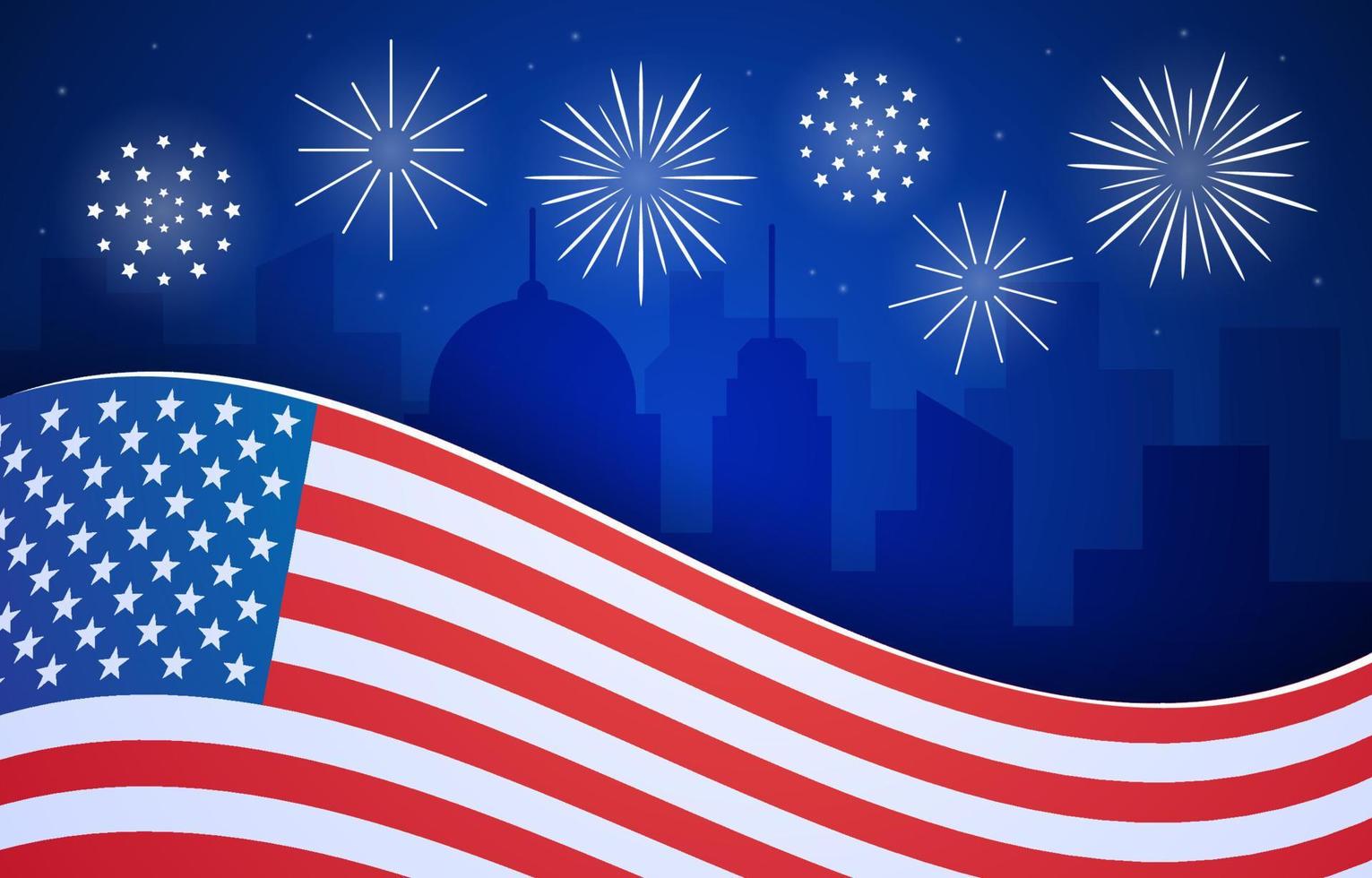 4 luglio festa dell'indipendenza usa sfondo vettore