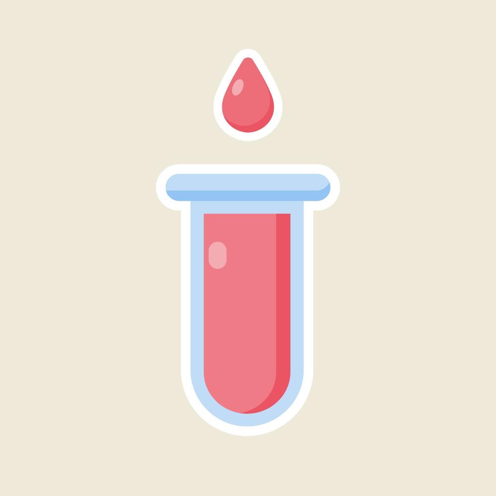 goccia di sangue rossa, icona in design piatto. illustrazione vettoriale. il concetto di donare il sangue vettore