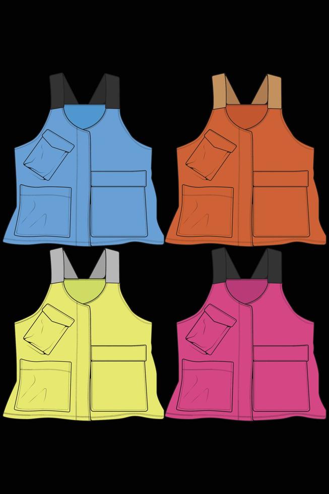 set di vettore di colorazione della borsa della maglia del torace, borsa della maglia del torace in uno stile di schizzo, illustrazione vettoriale.
