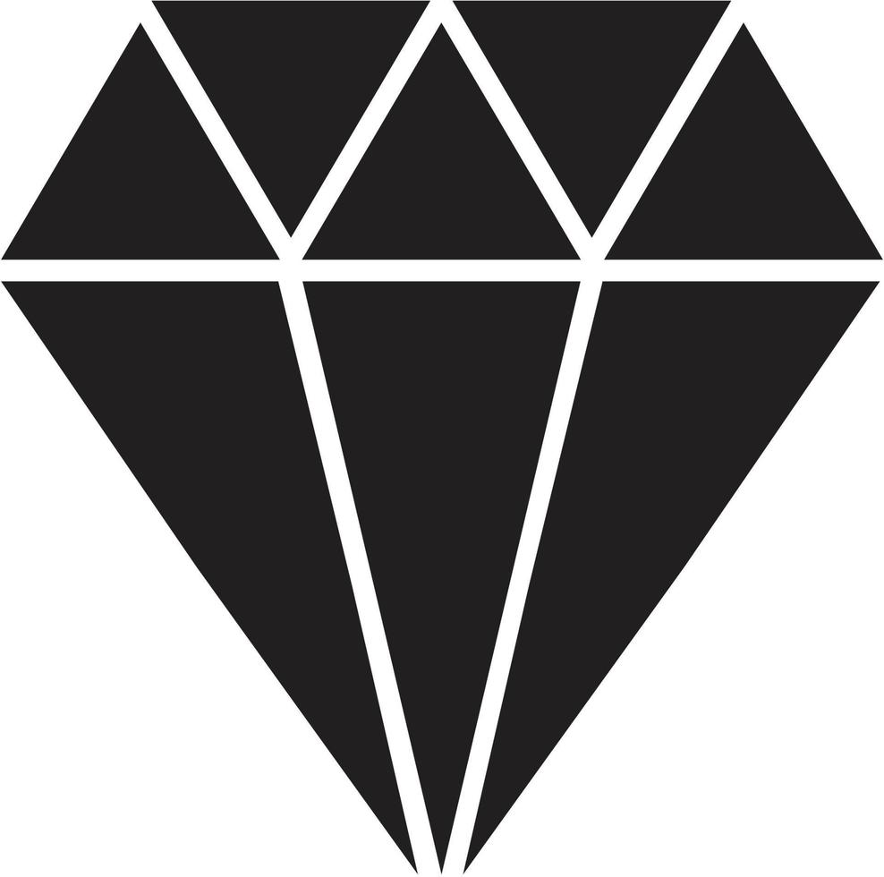 icona del diamante. segno di diamante. simbolo del diamante. vettore