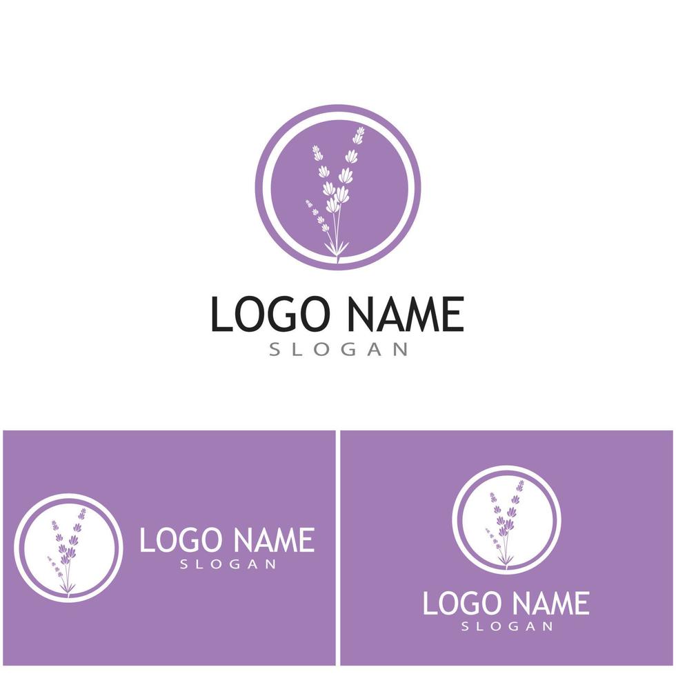 lavanda logo modello simbolo vettore natura