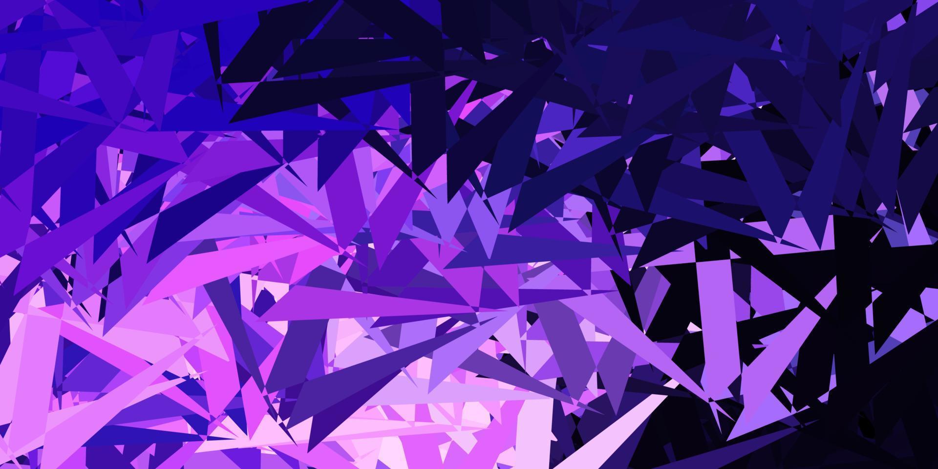 sfondo vettoriale viola chiaro con triangoli, linee.