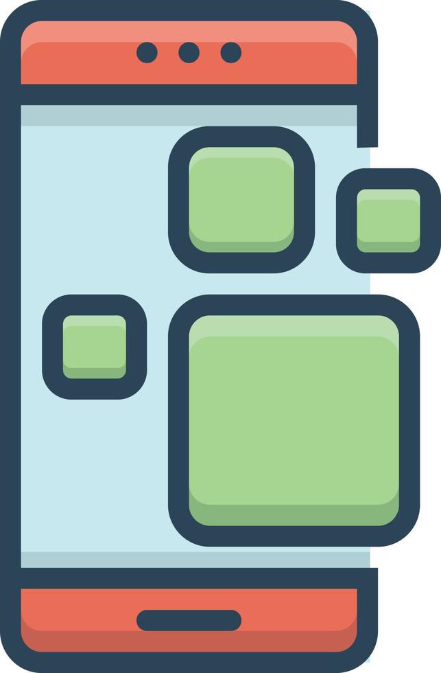 icona colorata per l'applicazione vettore
