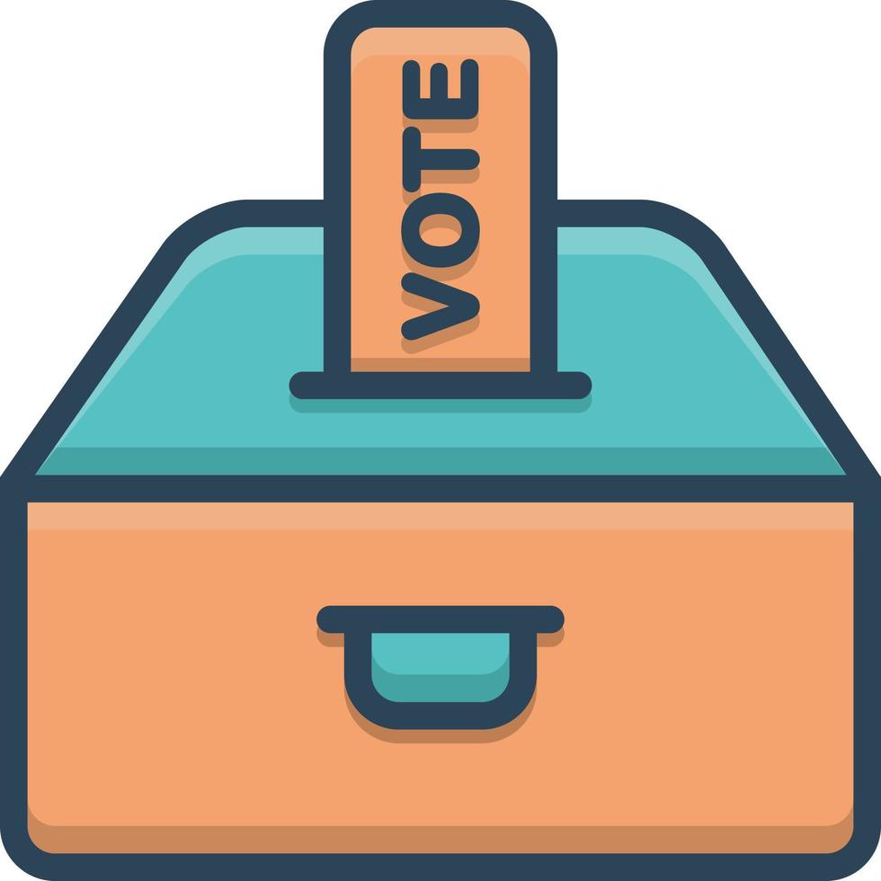 icona colorata per votare vettore
