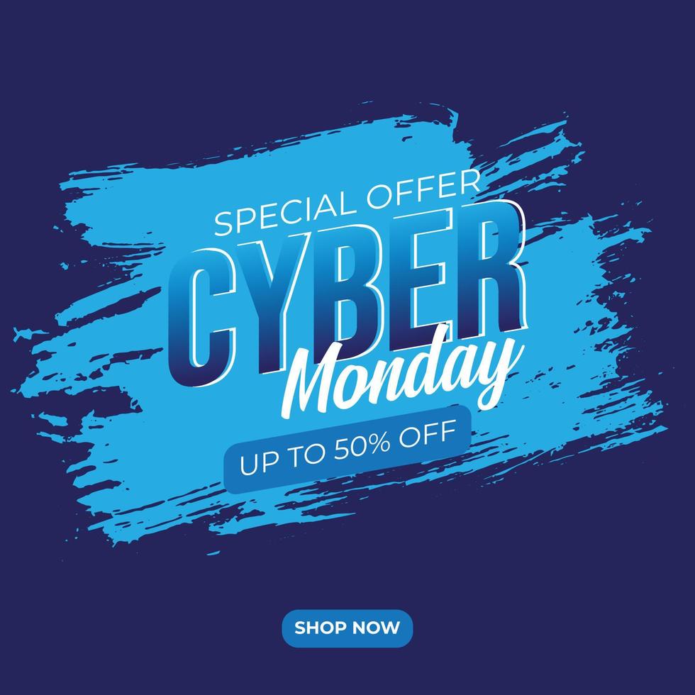 post di vendita speciale del cyber monday vettore