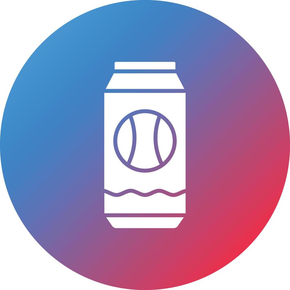 icona di sfondo sfumato cerchio glifo con lattina di soda vettore