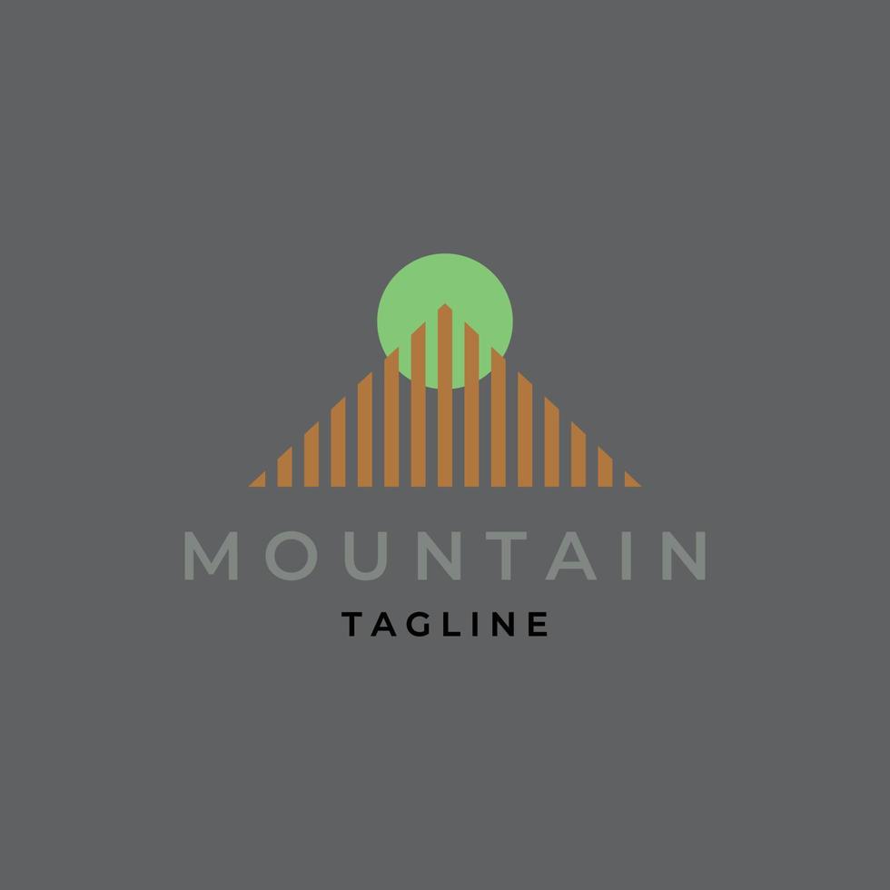 design moderno dell'illustrazione di vettore del logo della montagna