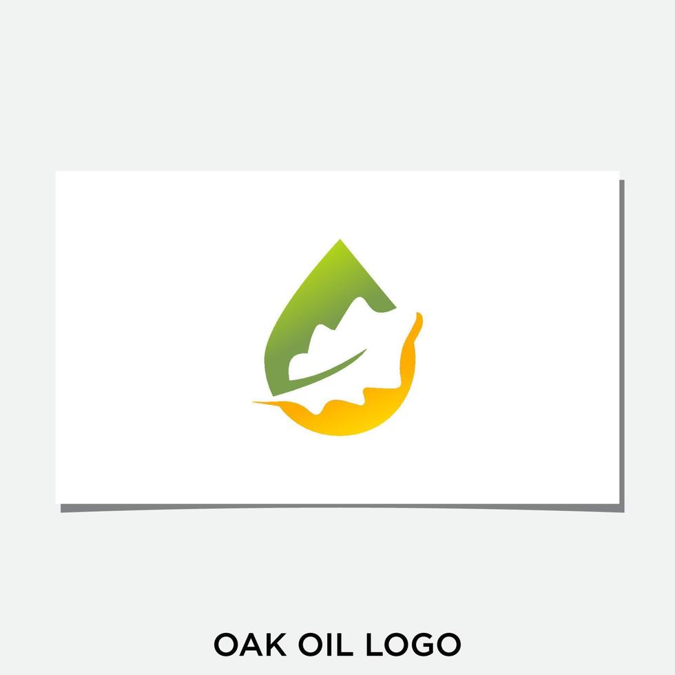 vettore di progettazione del logo dell'olio di quercia