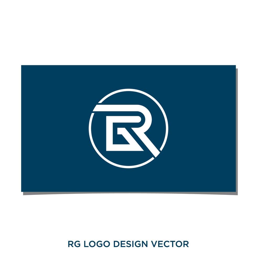 vettore di progettazione del logo del cerchio rg o gr