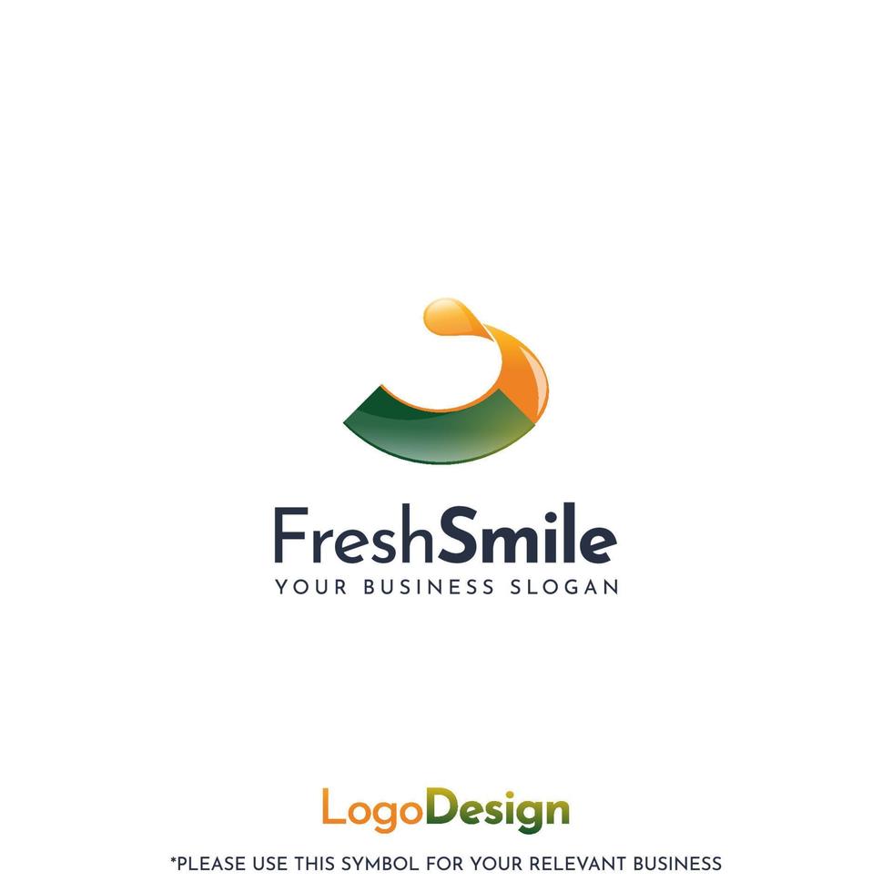 sorriso nutrizione logo design vettoriale