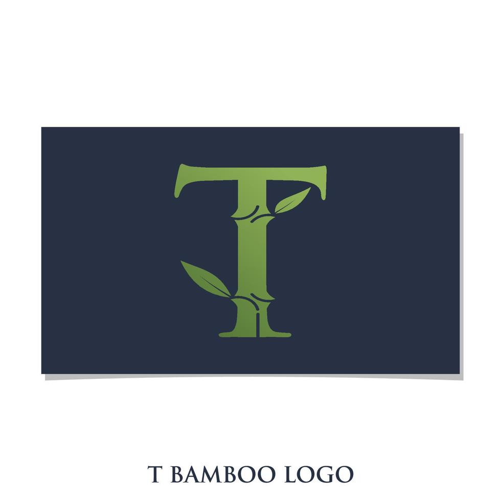 t vettore di progettazione del logo di bambù