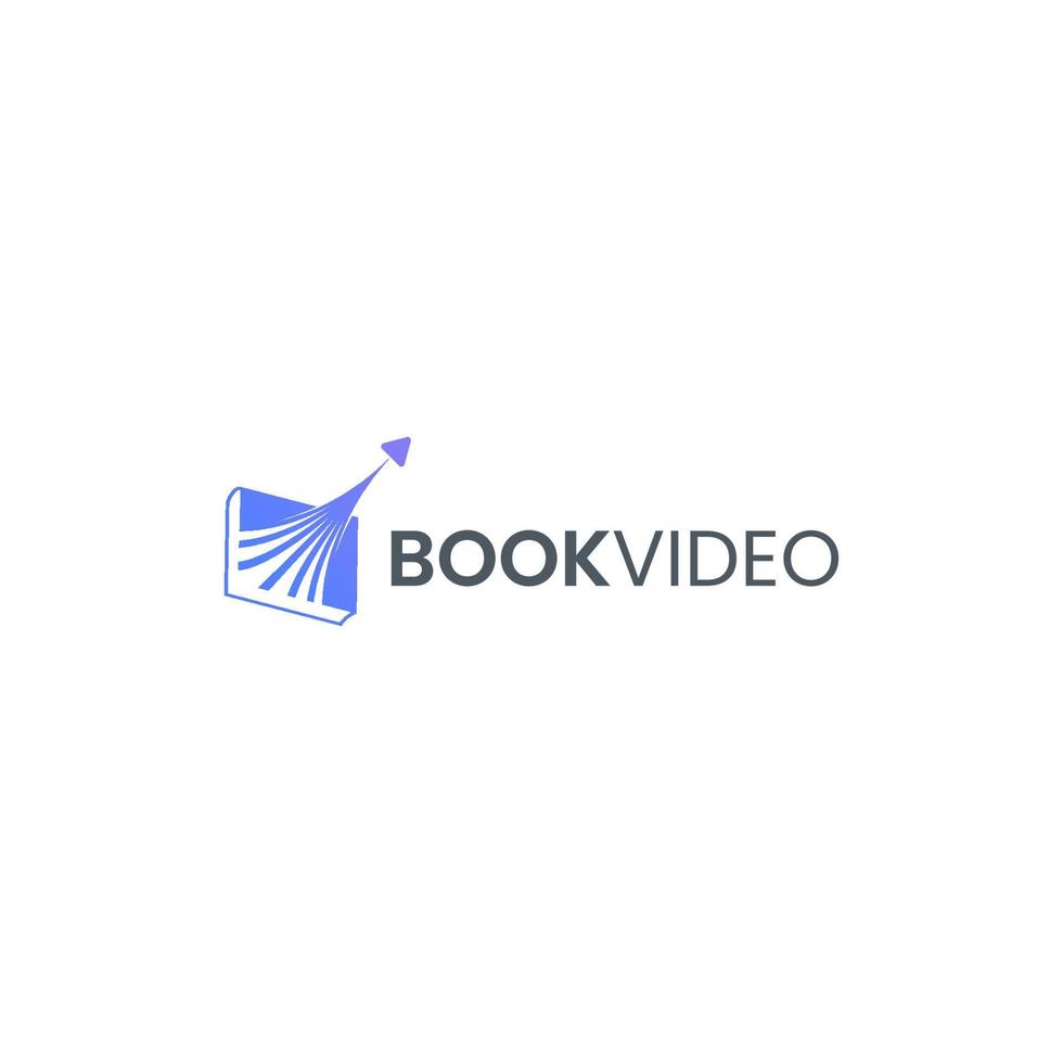 vettore di progettazione logo video libro