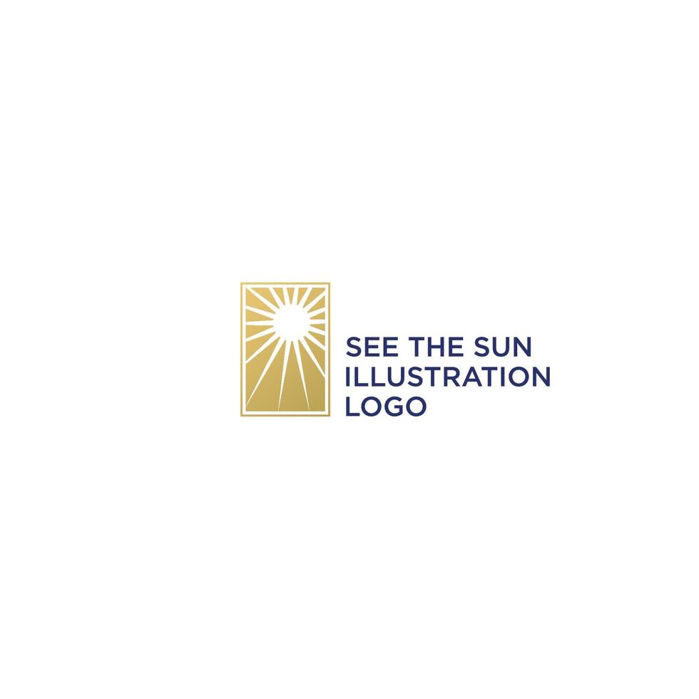 logo design vedendo il sole vettore