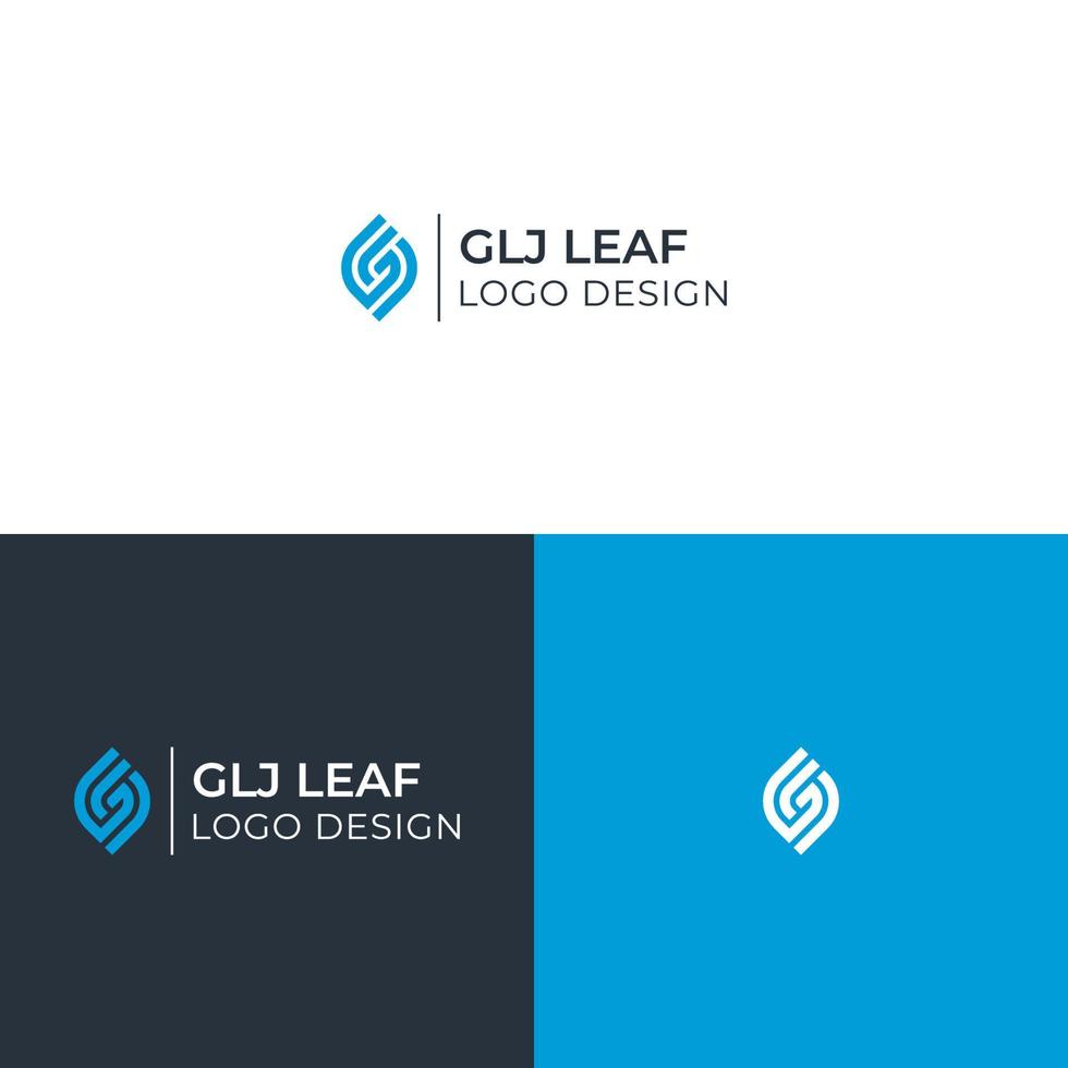 vettore di design del logo glj o gjl