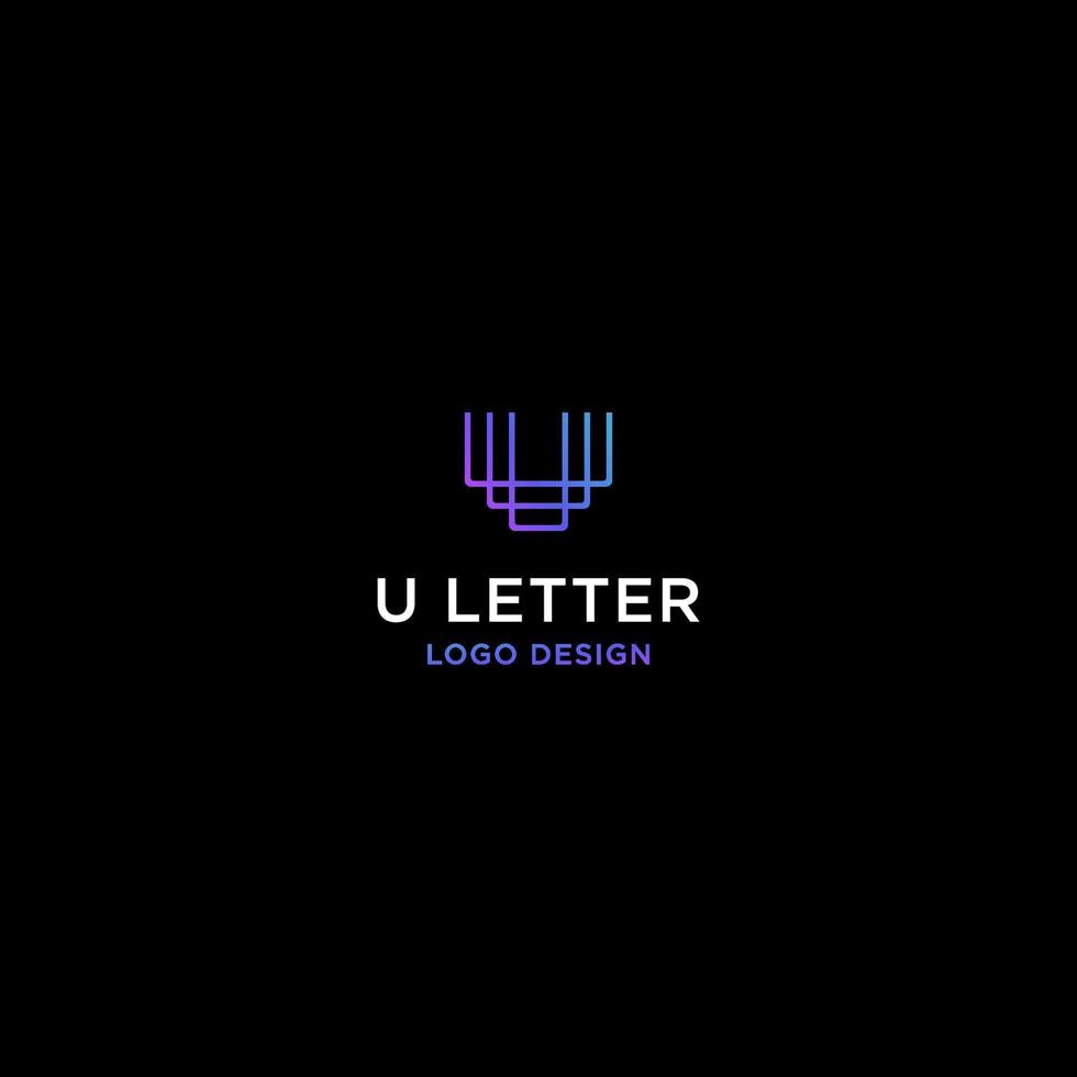 u lettera logo design vettoriale