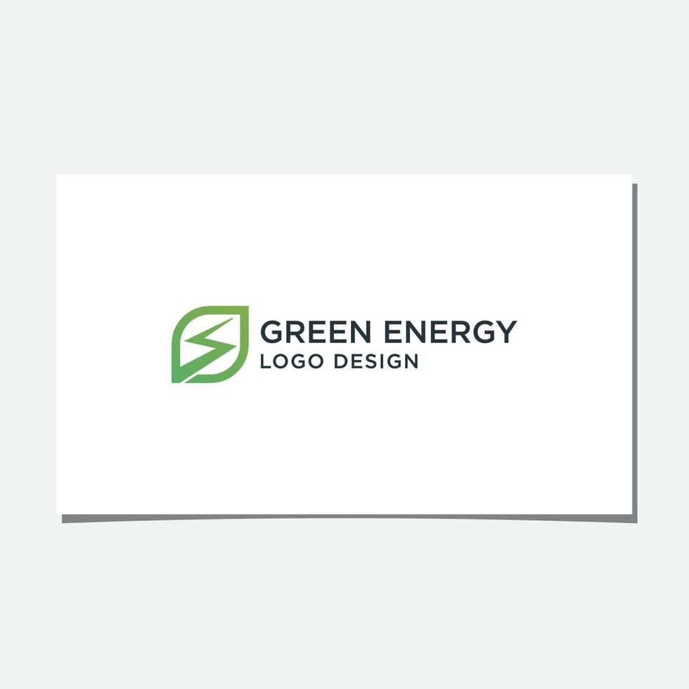 vettore di progettazione del logo di energia verde