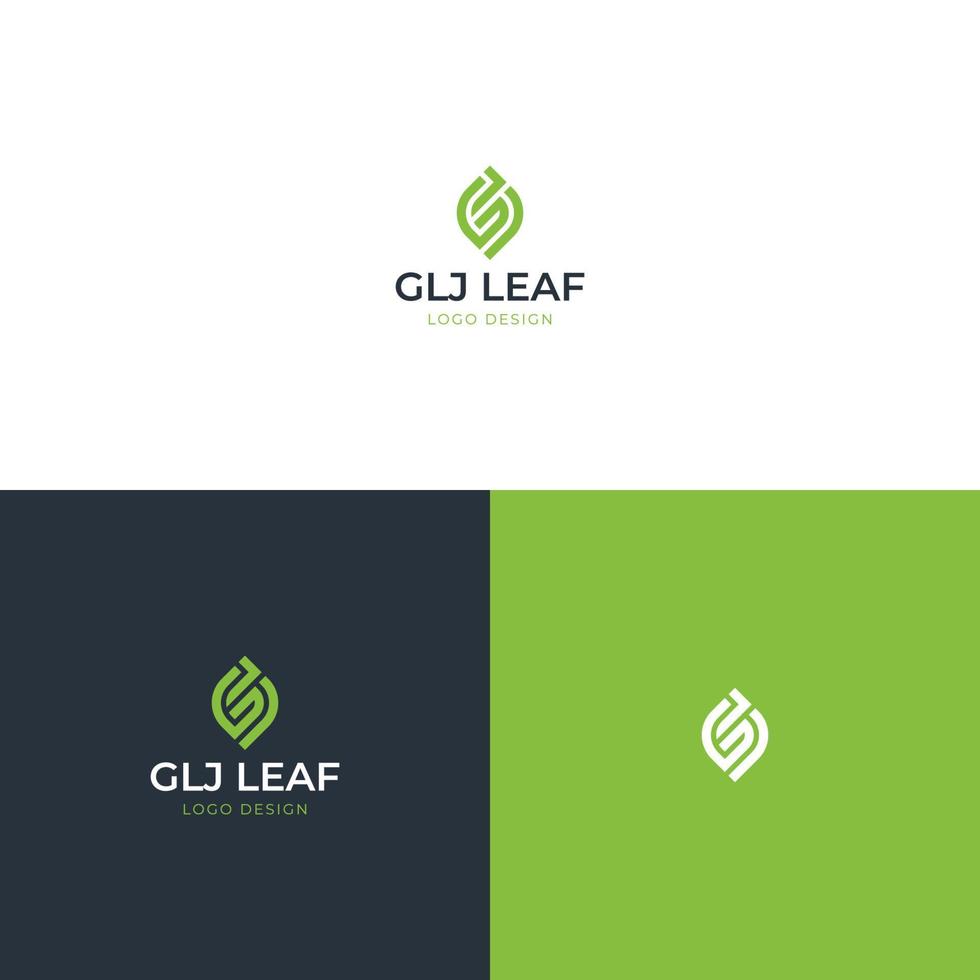 vettore di design del logo glj o gjl