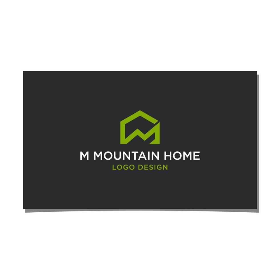 m design del logo della casa di montagna vettore