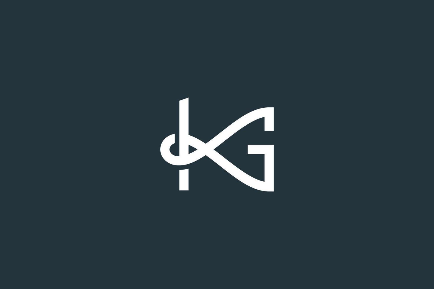 lettera kg logo design modello vettoriale