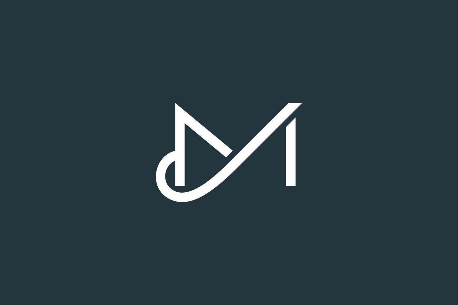lettera iniziale mj o jm logo design template vettoriale