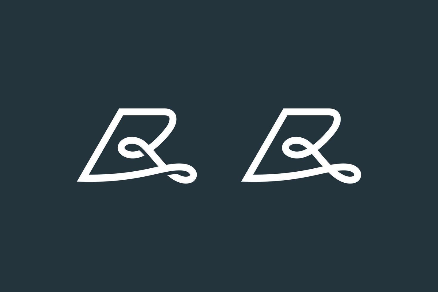 modello di vettore di progettazione di logo elegante lettera r