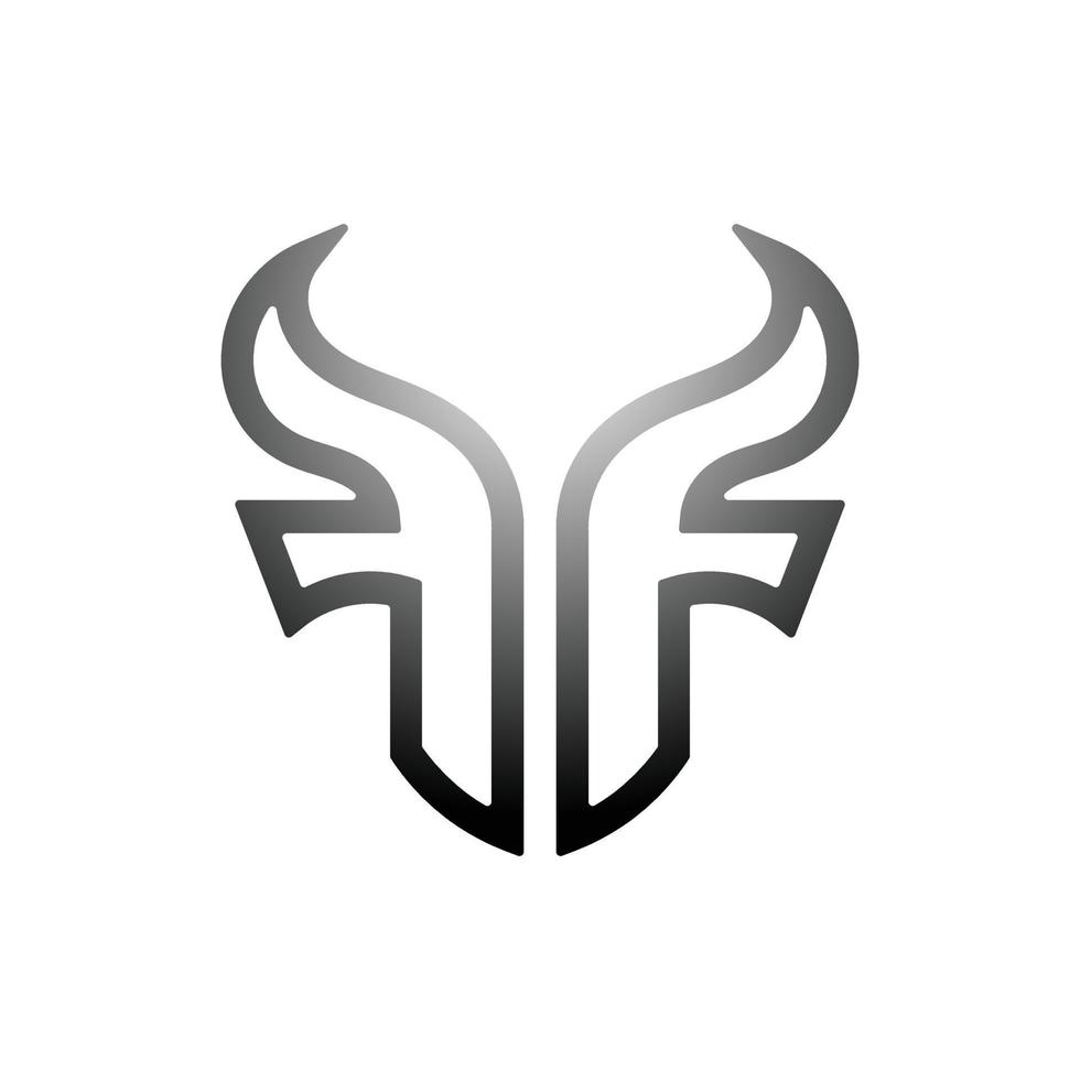 design moderno del logo del toro vettore