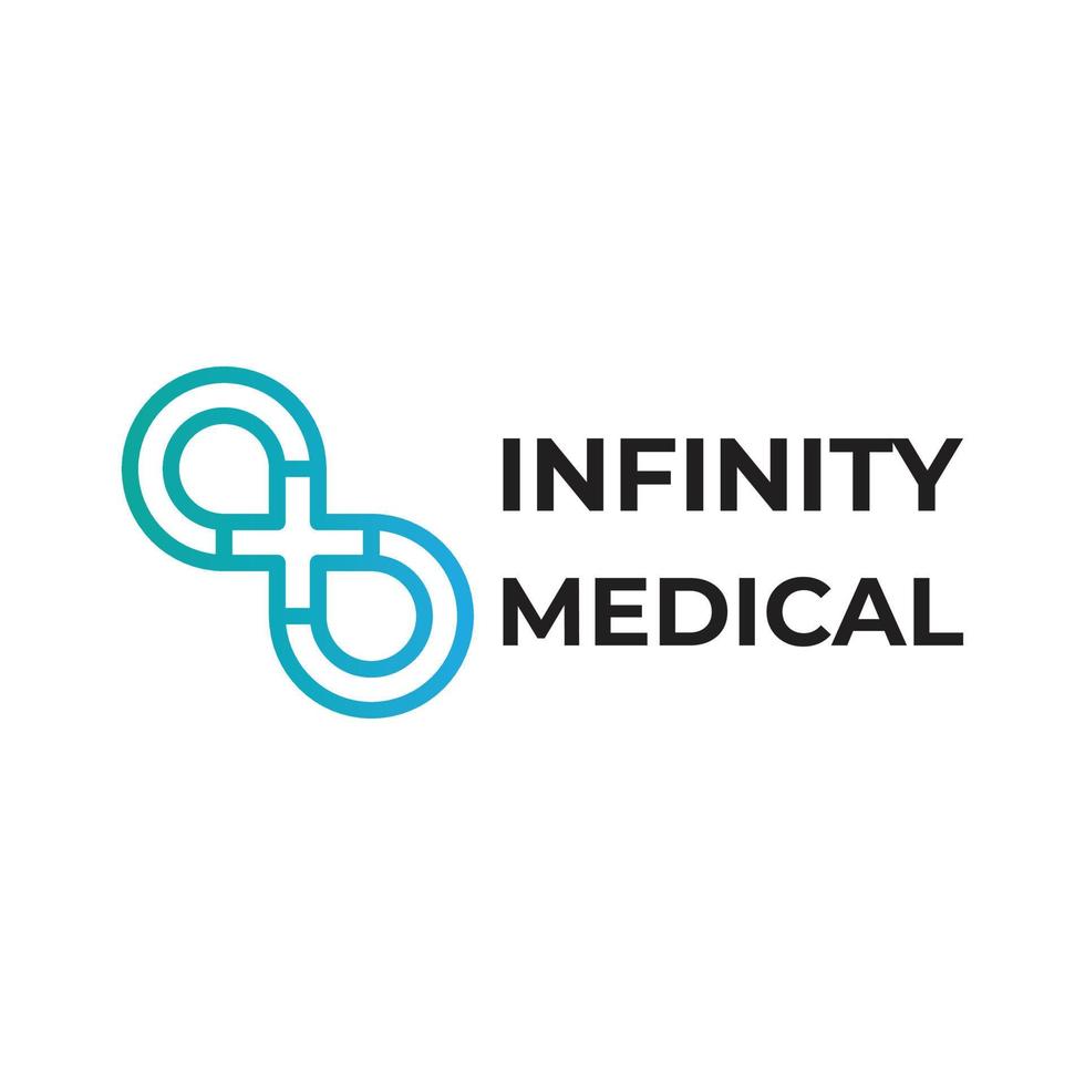 design del logo medico infinito vettore