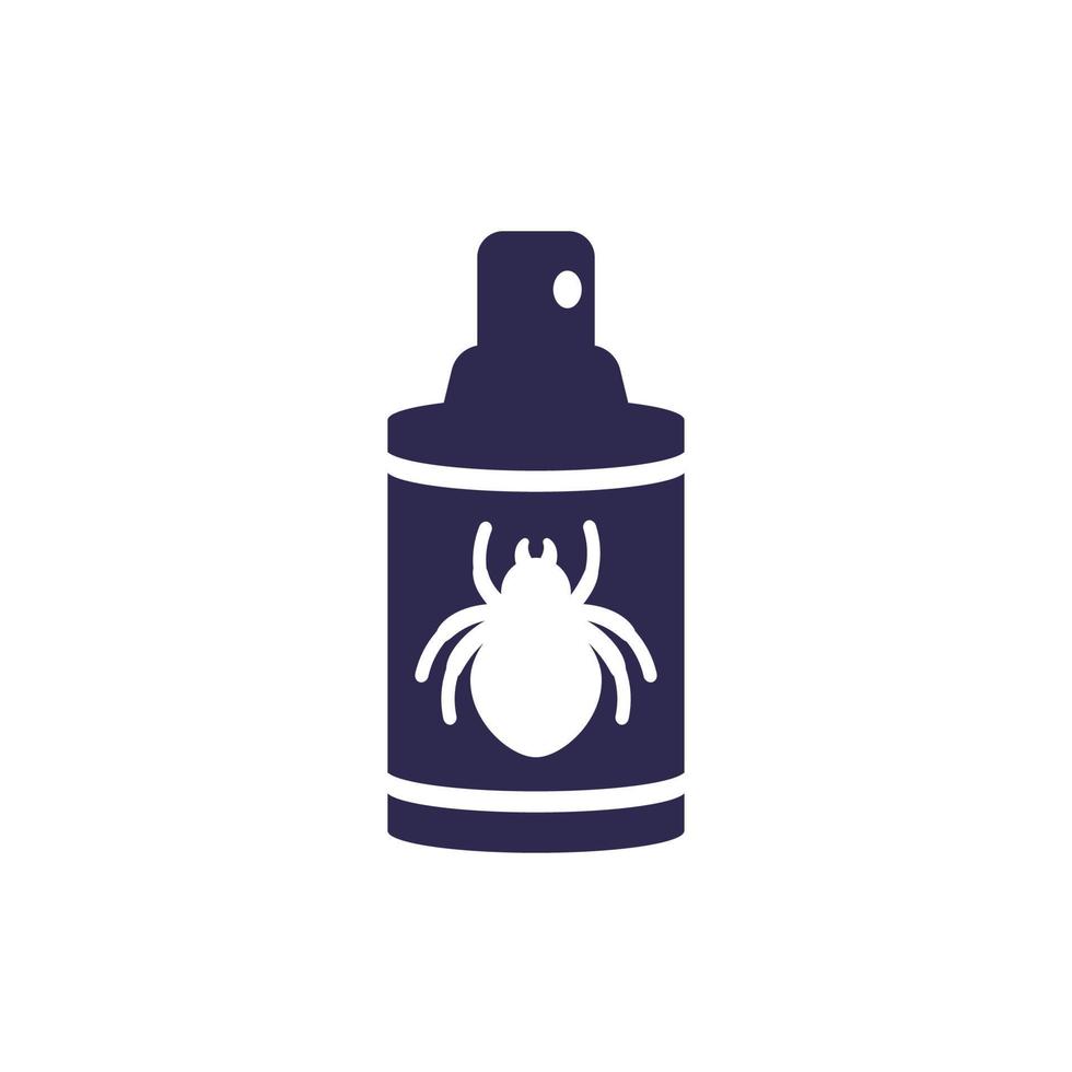 spray antiparassitario, icona insetticida su bianco vettore