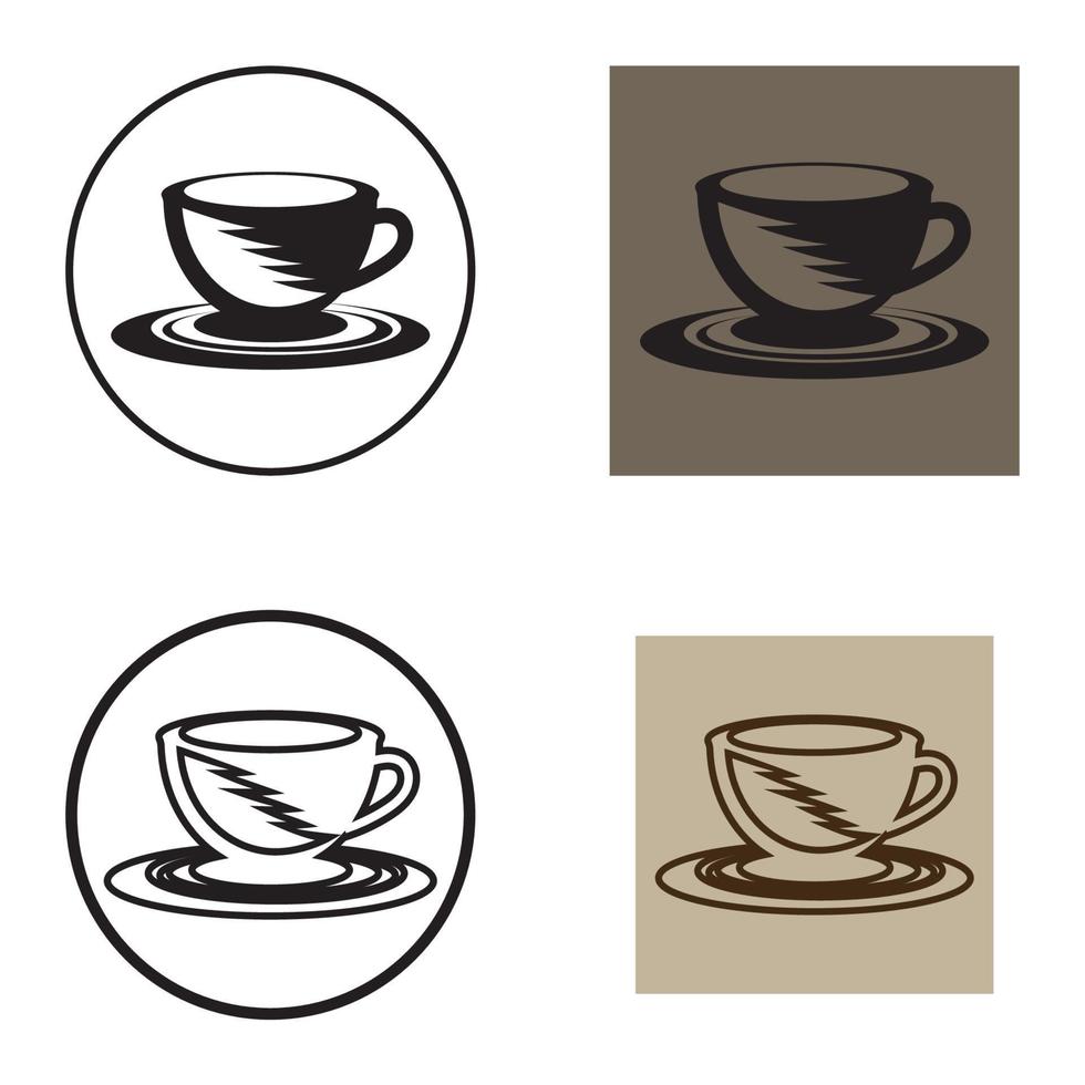 modello di logo della tazza di caffè vettore