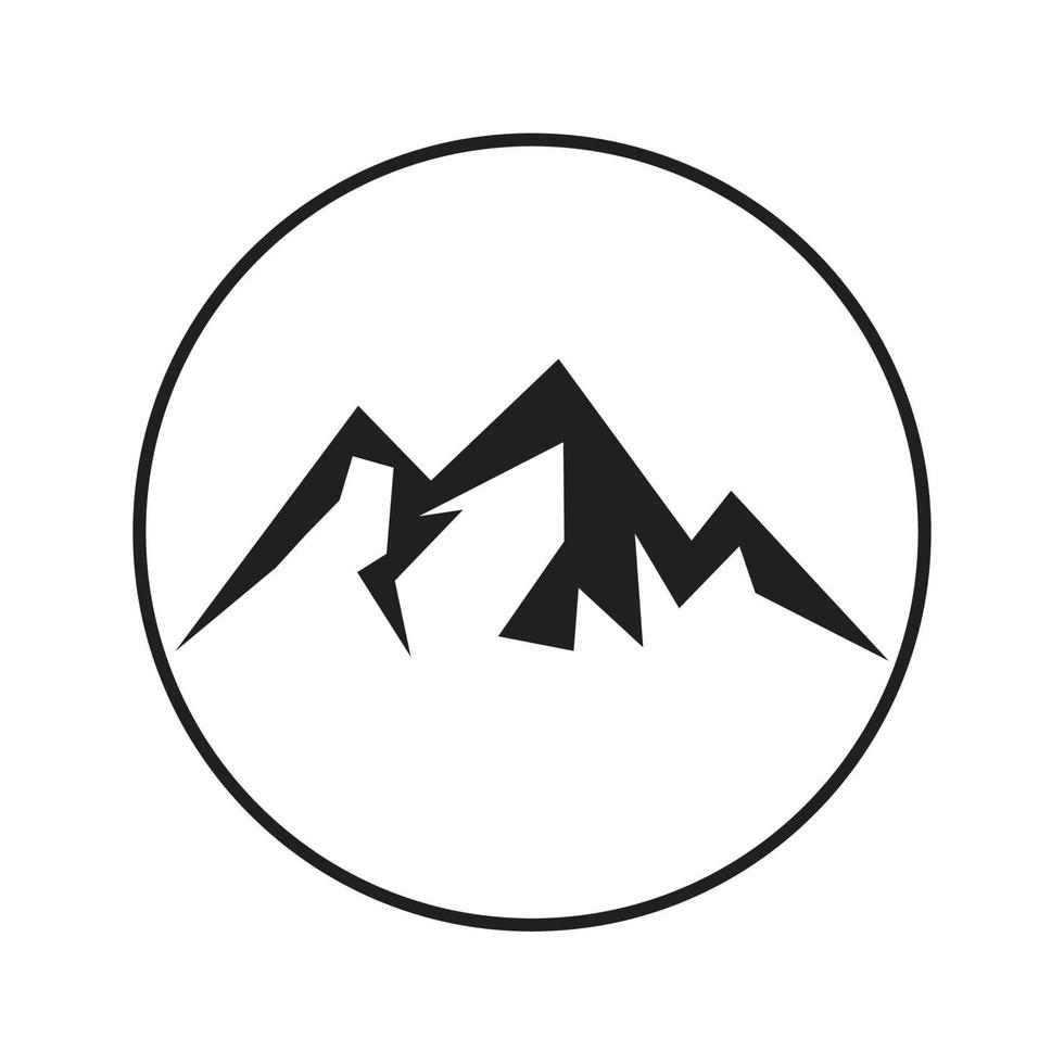 vettore di progettazione del logo dell'icona della montagna