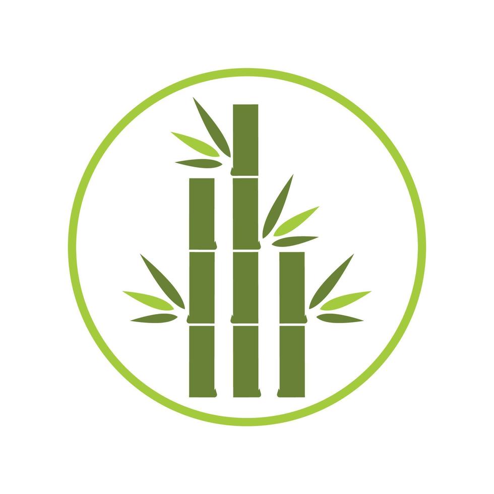 icona di vettore del modello di logo di bambù