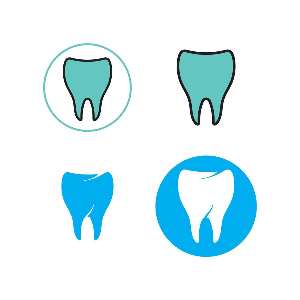 vettore di design del logo per la cura dei denti