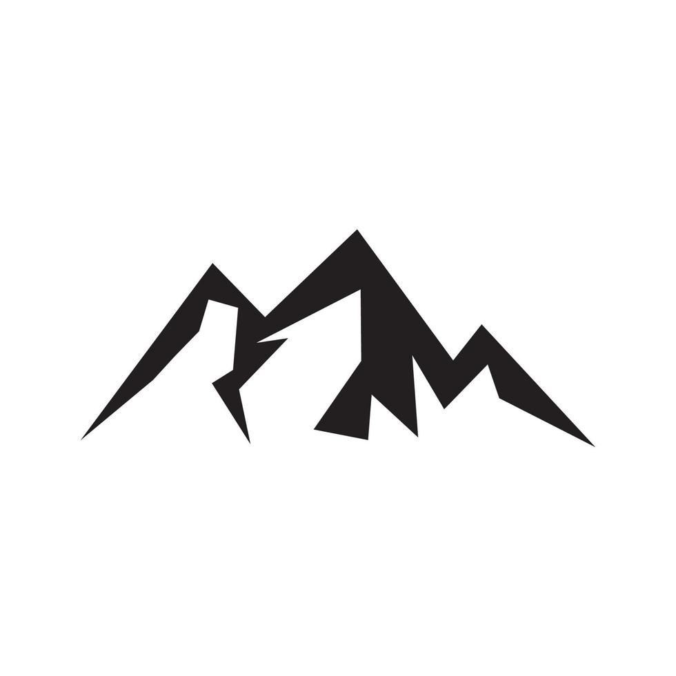 vettore di progettazione del logo dell'icona della montagna