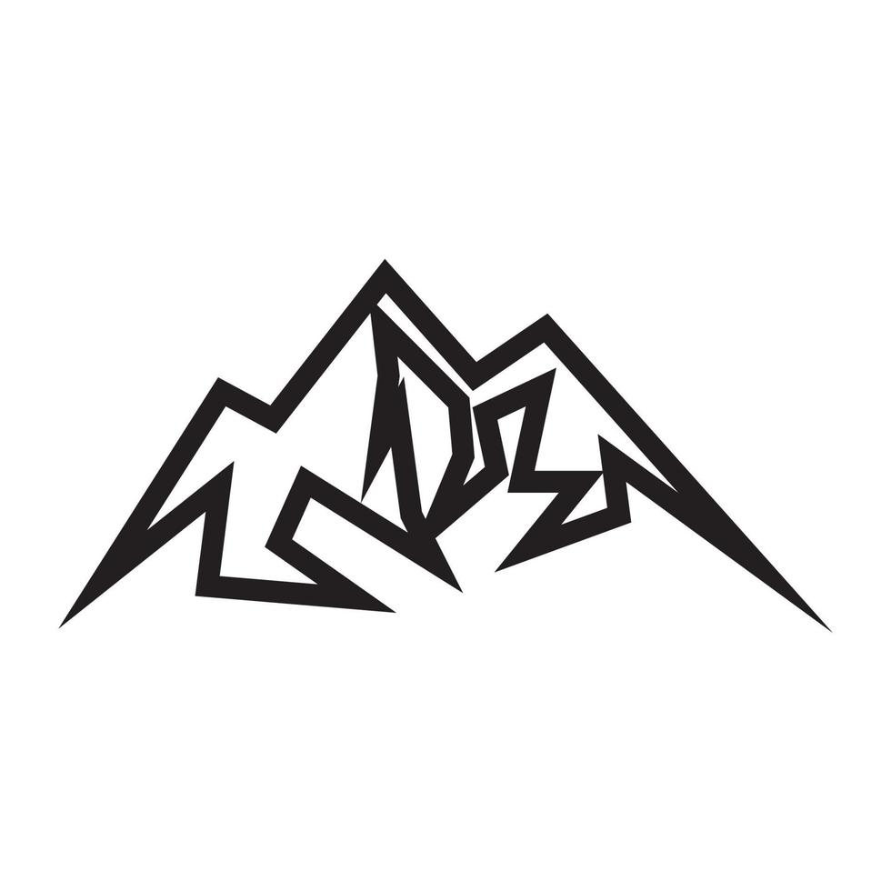 vettore di progettazione del logo dell'icona della montagna