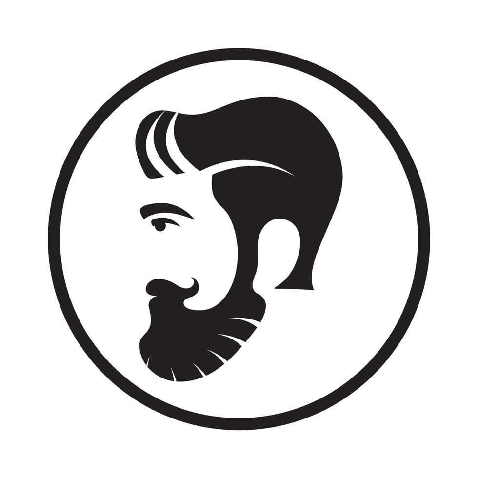 illustrazione dell'icona del taglio di capelli di stile vettore