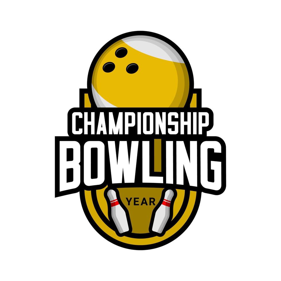 vettore di illustrazione del logo di bowling sport