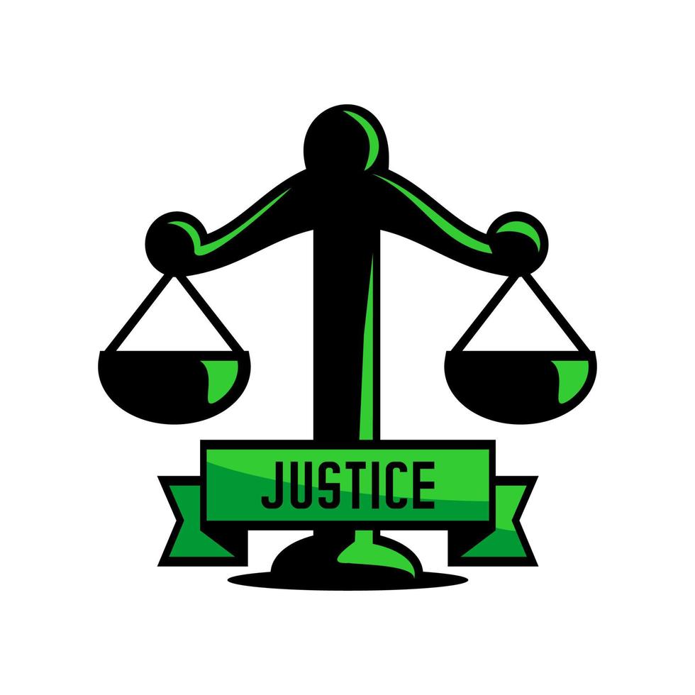 vettore icona giustizia, logo della giustizia