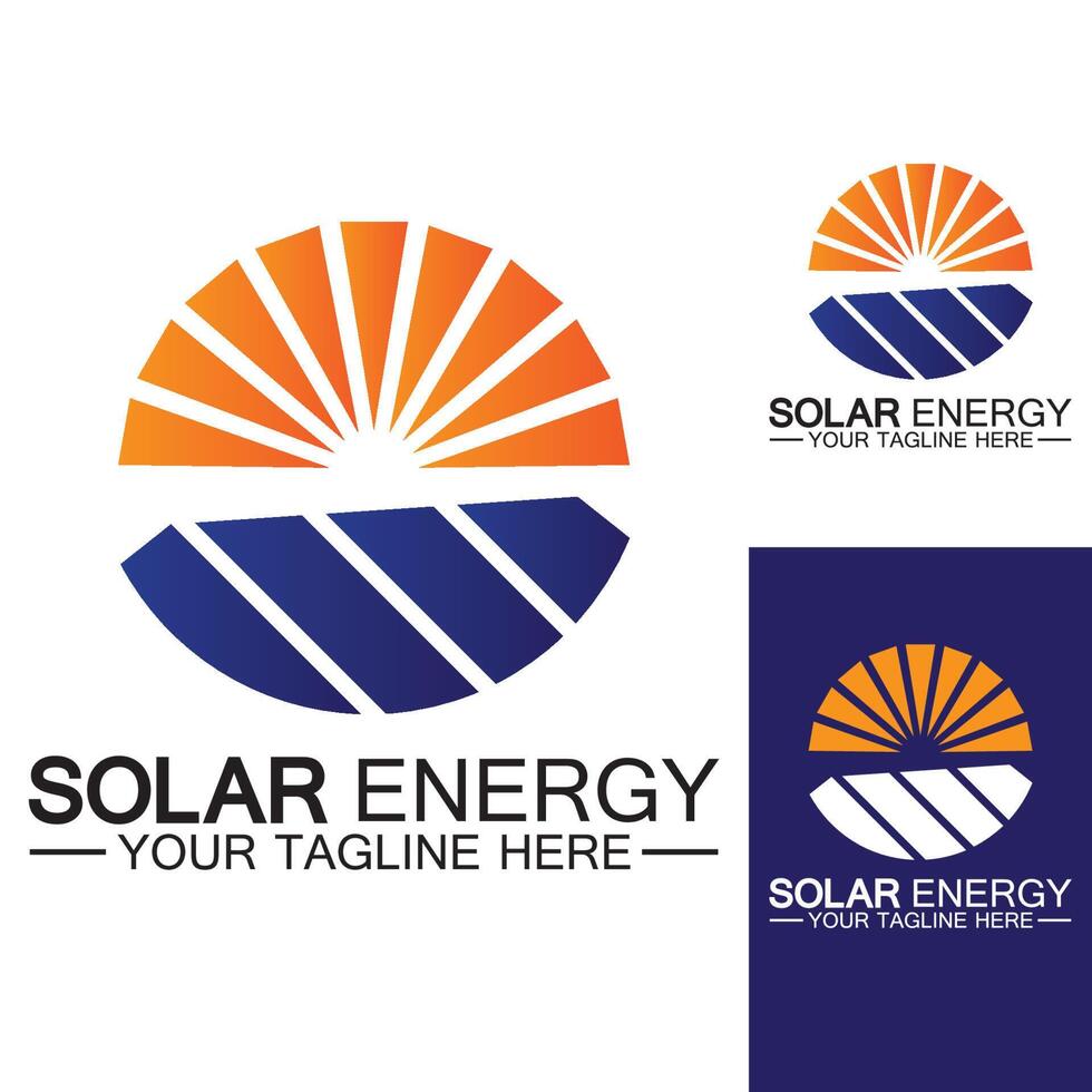 modello vettoriale di progettazione logo energia solare