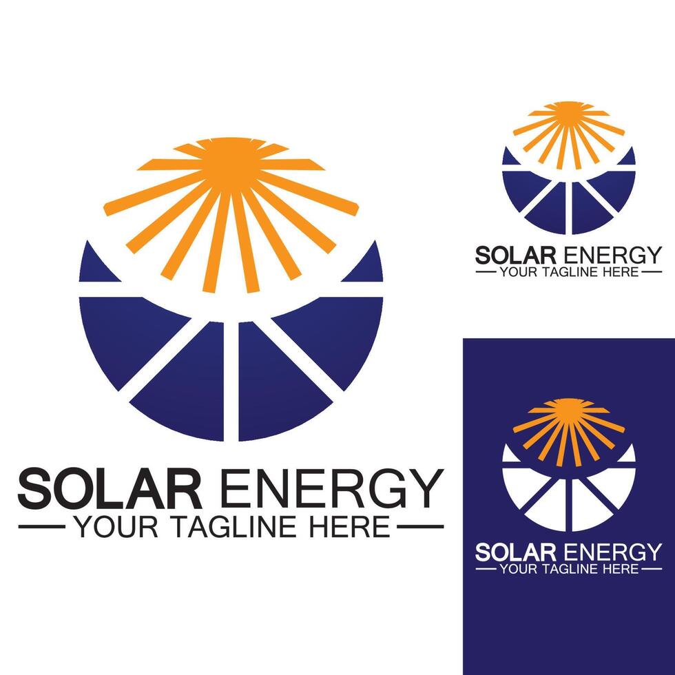 modello vettoriale di progettazione logo energia solare