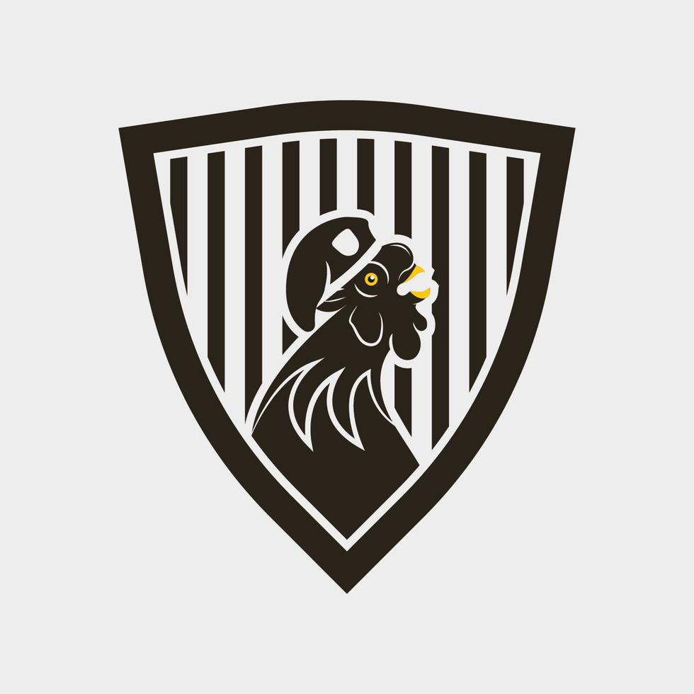 illustrazione vettoriale di pollo esercito logo design