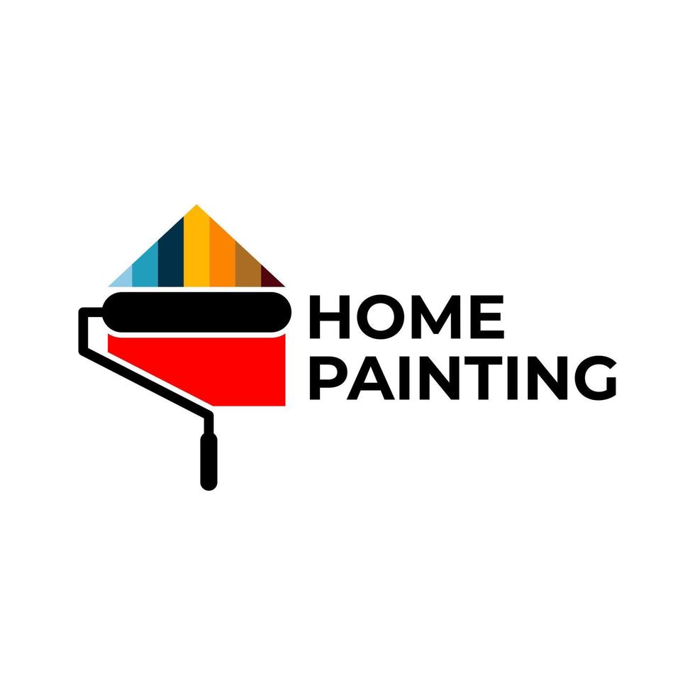 design del logo della vernice per la casa vettore