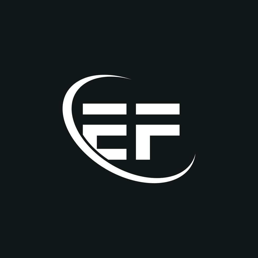 ef lettera logo modello vettoriale gratuito