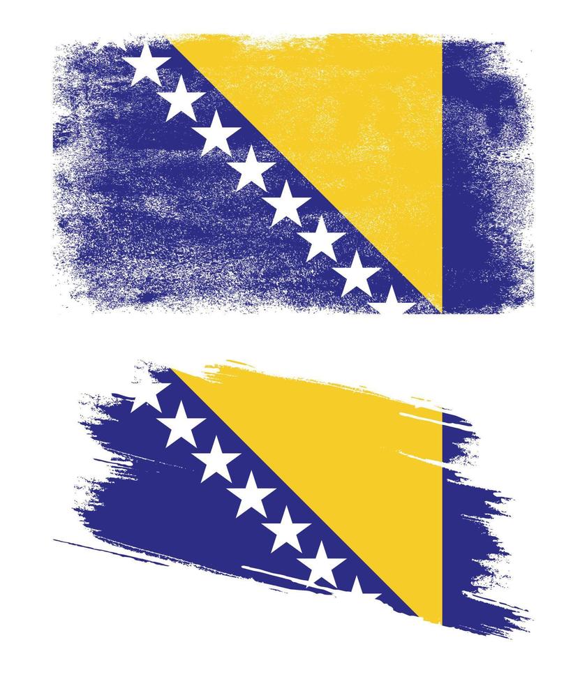 bandiera bosnia ed erzegovina in stile grunge vettore