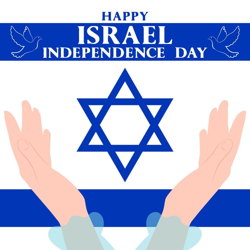 felice giorno dell'indipendenza della carta di israele. vettore