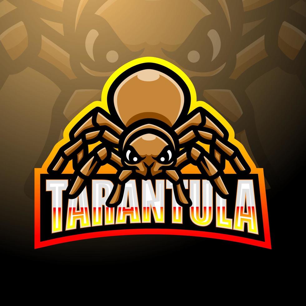 tarantola mascotte esport logo design vettore